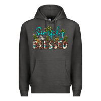 Charcoal Heather simply blessed Premium Hoodie - JahusDesignShop