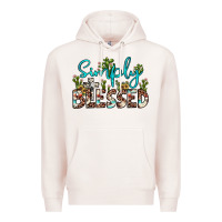 Pale Pink simply blessed Premium Hoodie - JahusDesignShop