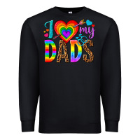 Black i love my dads Premium Sweatshirt - texasbilliewilder
