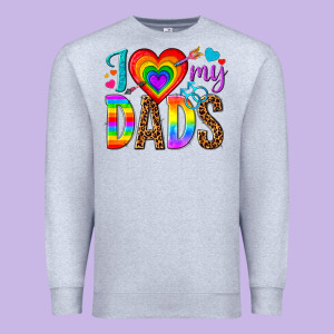 I Love My Dads Premium Sweatshirt Designed By Texasbilliewilder