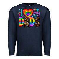 Navy i love my dads Premium Sweatshirt - texasbilliewilder
