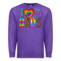 Purple i love my dads Premium Sweatshirt - texasbilliewilder