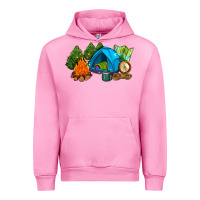 Fuchsia Pink camp in the woods Urban Hoodie - AdoDesignShop