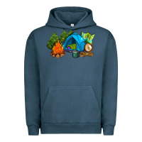 Pigment Midnight Navy camp in the woods Urban Hoodie - AdoDesignShop