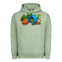 Pigment Oil Green camp in the woods Urban Hoodie - AdoDesignShop