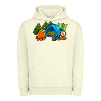 Pigment Pistachio camp in the woods Urban Hoodie - AdoDesignShop