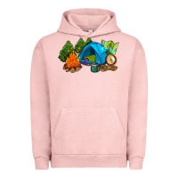 Pigment Salmon camp in the woods Urban Hoodie - AdoDesignShop