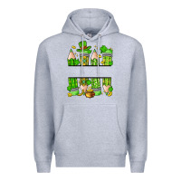 Heather Grey personalized st. patrick's day pencils Premium Hoodie - Artiststas