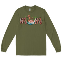 Army Green mom flamingo Long Sleeve Tee - BarkalooDesign