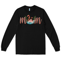 Black mom flamingo Long Sleeve Tee - BarkalooDesign