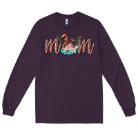 Plum mom flamingo Long Sleeve Tee - BarkalooDesign