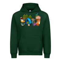 Forest Green camp coffee cups ado Urban Hoodie - AdoDesignShop