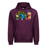 Mauve Wine camp coffee cups ado Urban Hoodie - AdoDesignShop