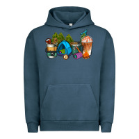 Pigment Midnight Navy camp coffee cups ado Urban Hoodie - AdoDesignShop