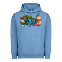 Pigment Pebble Blue camp coffee cups ado Urban Hoodie - AdoDesignShop