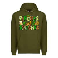 Army Green pinches get stitches Premium Hoodie - Artiststas