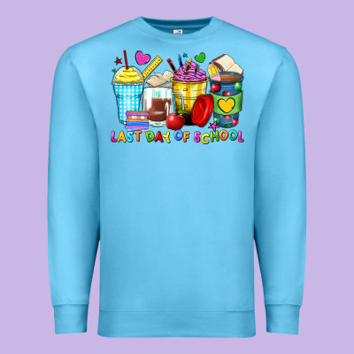 Premium Sweatshirt last day of school coffee cups