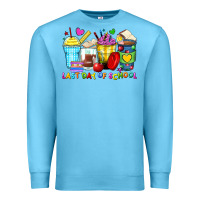Ocean Blue last day of school coffee cups Premium Sweatshirt - Zillion Design Studio