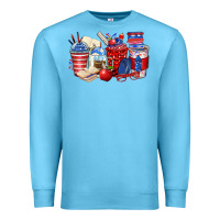 Ocean Blue 4th of july teacher coffee cups Premium Sweatshirt - Zillion Design Studio