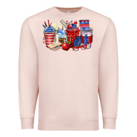 Pale Pink 4th of july teacher coffee cups Premium Sweatshirt - Zillion Design Studio