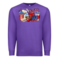 Purple 4th of july teacher coffee cups Premium Sweatshirt - Zillion Design Studio