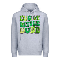Heather Grey lucky little dude Premium Hoodie - Artiststas