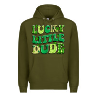 Army Green lucky little dude Premium Hoodie - Artiststas