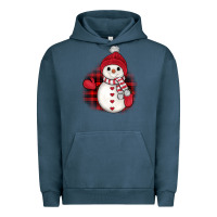 Pigment Midnight Navy christmas snowman Urban Hoodie - JahusDesignShop