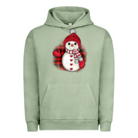 Pigment Oil Green christmas snowman Urban Hoodie - JahusDesignShop