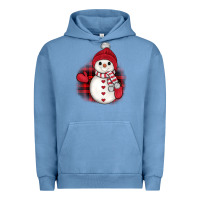 Pigment Pebble Blue christmas snowman Urban Hoodie - JahusDesignShop
