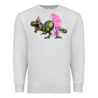 Dove Grey Balerina T-Rex Dinosaur With Tutu Premium Sweatshirt - RanaPortraitStore