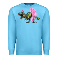 Ocean Blue Balerina T-Rex Dinosaur With Tutu Premium Sweatshirt - RanaPortraitStore