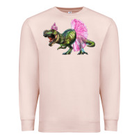 Pale Pink Balerina T-Rex Dinosaur With Tutu Premium Sweatshirt - RanaPortraitStore