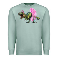 Seafoam Balerina T-Rex Dinosaur With Tutu Premium Sweatshirt - RanaPortraitStore