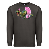 Smoke Balerina T-Rex Dinosaur With Tutu Premium Sweatshirt - RanaPortraitStore