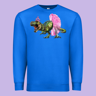 Premium Sweatshirt Balerina T-Rex Dinosaur With Tutu