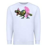 White Balerina T-Rex Dinosaur With Tutu Premium Sweatshirt - RanaPortraitStore