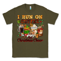 Army Green i run on coffee and christmas cheer Classic Tee - FaDigitalArtStudio