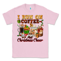 Bubblegum Pink i run on coffee and christmas cheer Classic Tee - FaDigitalArtStudio