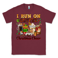 Burgundy i run on coffee and christmas cheer Classic Tee - FaDigitalArtStudio