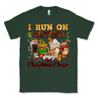 Sports Green i run on coffee and christmas cheer Classic Tee - FaDigitalArtStudio