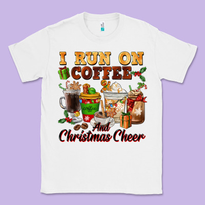 I Run On Coffee And Christmas Cheer Classic Tee Designed By Fadigitalartstudio