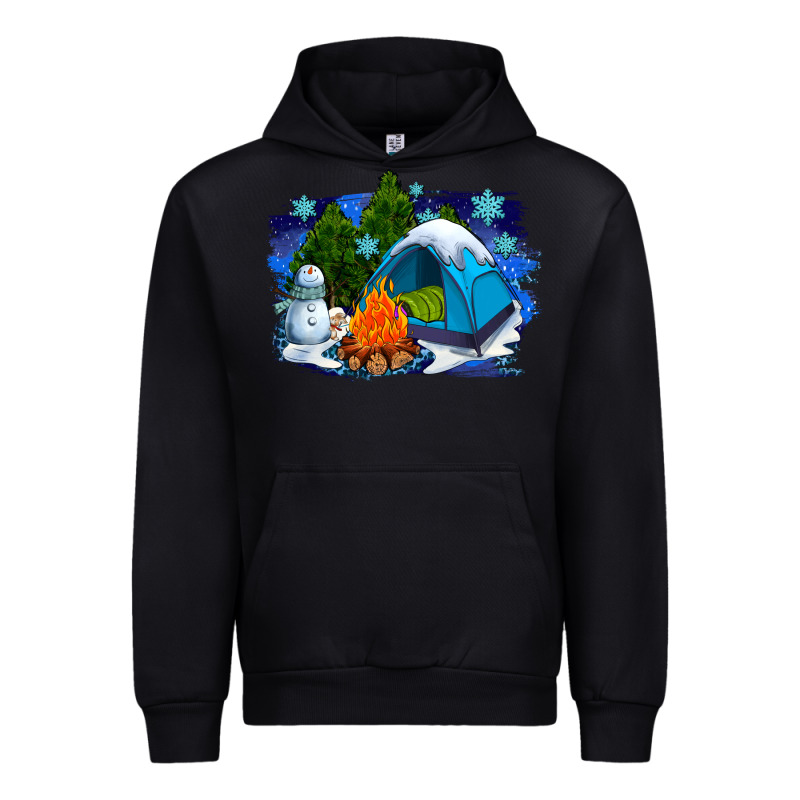Winter Camping With Camp Fire Urban Hoodie by AdoDesignShop | Teevron