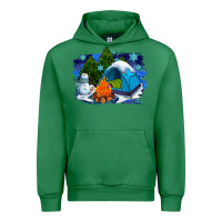 Emerald winter camping with camp fire Urban Hoodie - AdoDesignShop