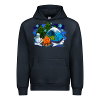 Navy winter camping with camp fire Urban Hoodie - AdoDesignShop