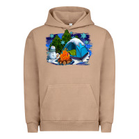 Pigment Burro winter camping with camp fire Urban Hoodie - AdoDesignShop