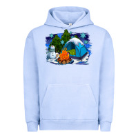 Pigment Grape Ice winter camping with camp fire Urban Hoodie - AdoDesignShop