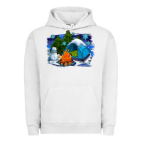 Pigment Lunar Rock winter camping with camp fire Urban Hoodie - AdoDesignShop