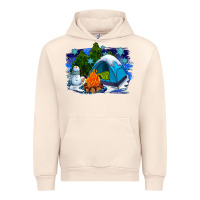 Sandshell winter camping with camp fire Urban Hoodie - AdoDesignShop