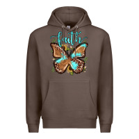 Coffee faith leopard butterfly Premium Hoodie - JahusDesignShop